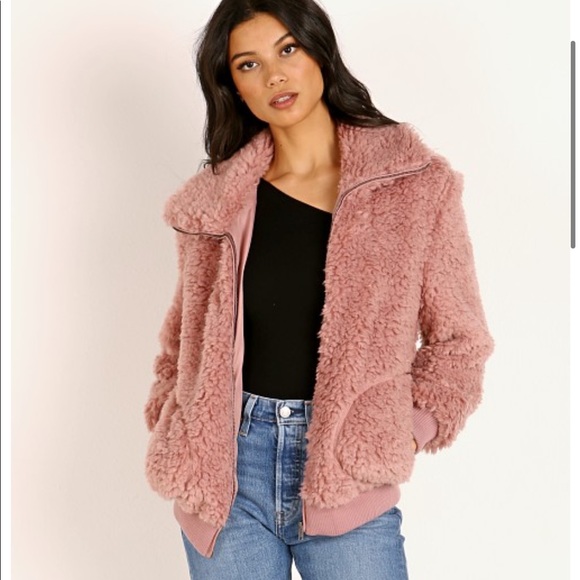 bb dakota teddy bomber jacket